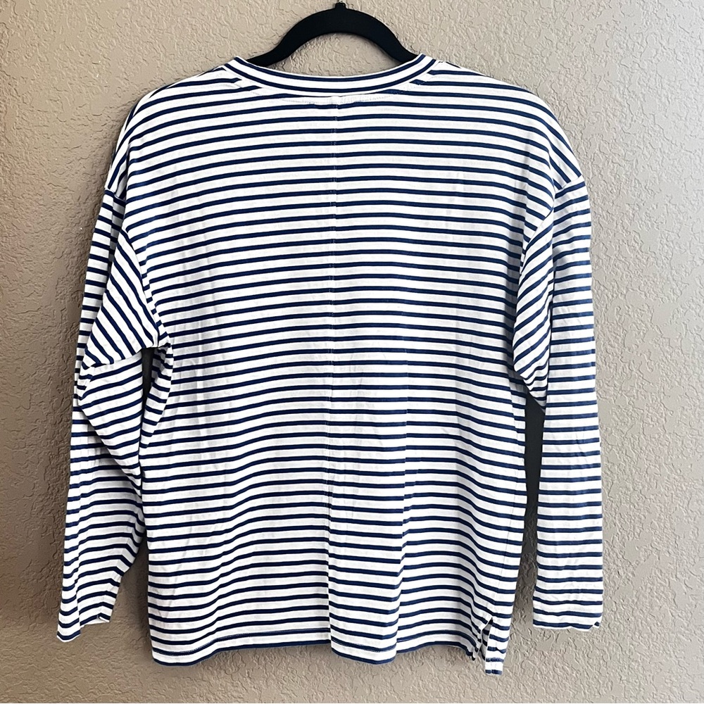 AYR Blue and White Striped Long Sleeve Tee - Picture 8 of 9